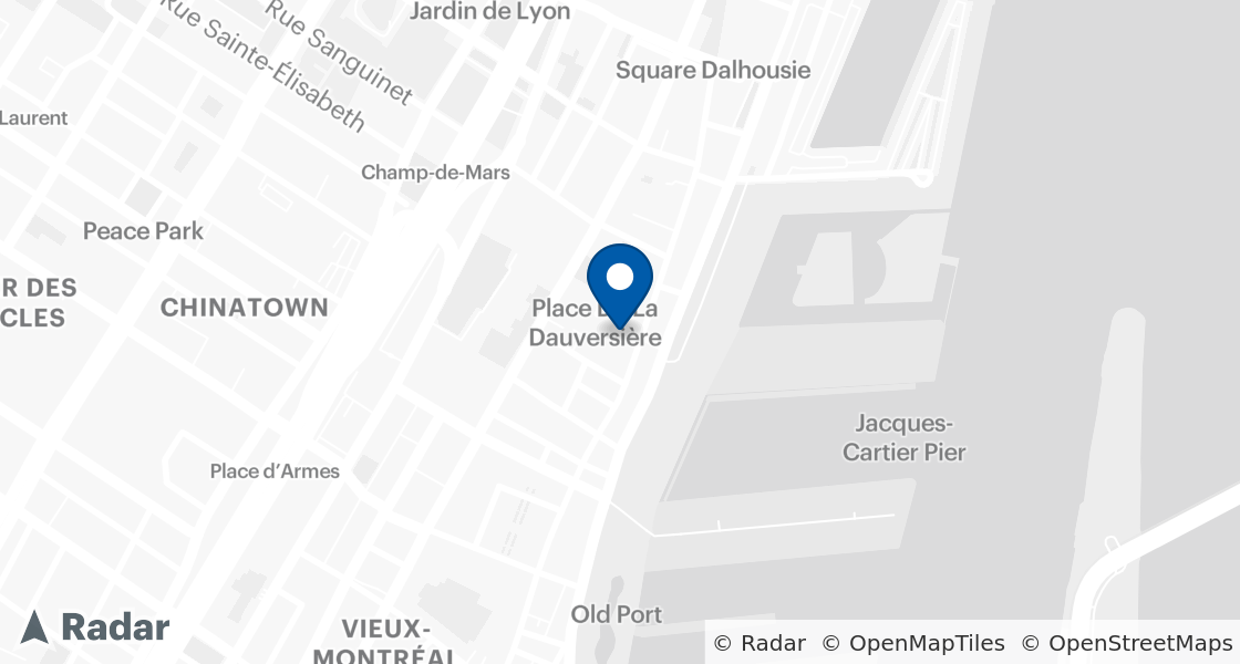 Map of Dairy Queen Location:: 420 Jacques-Cartier Pl, Montreal, QC, H2Y 3B3